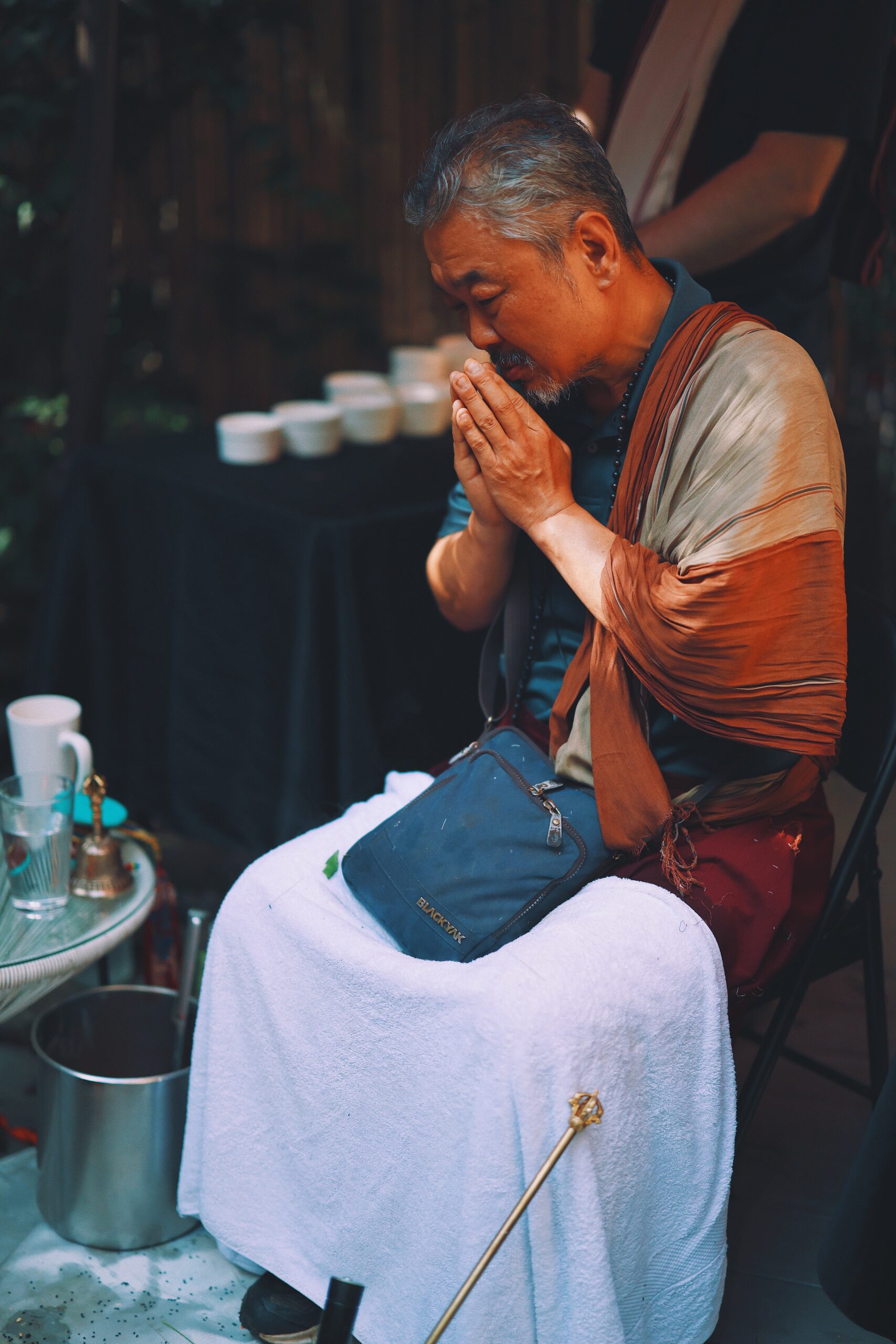 Heart Sutra recitation in the shrine room