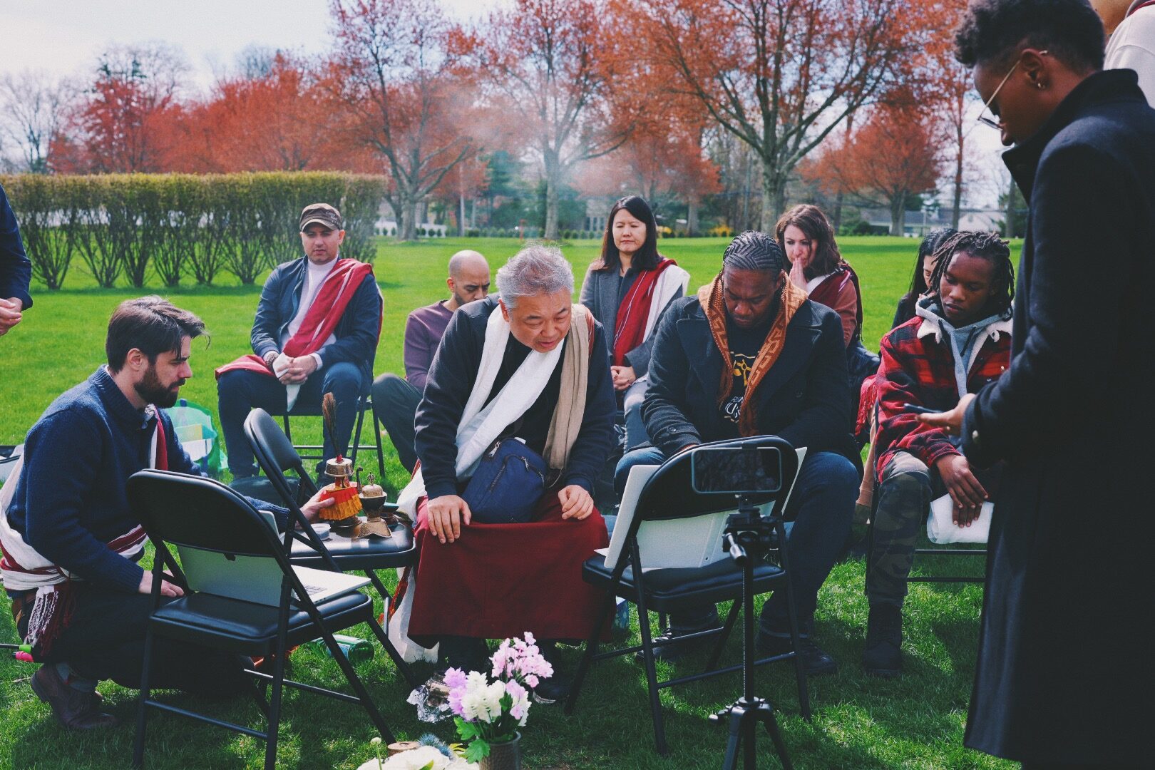 Outdoor practice in autumn