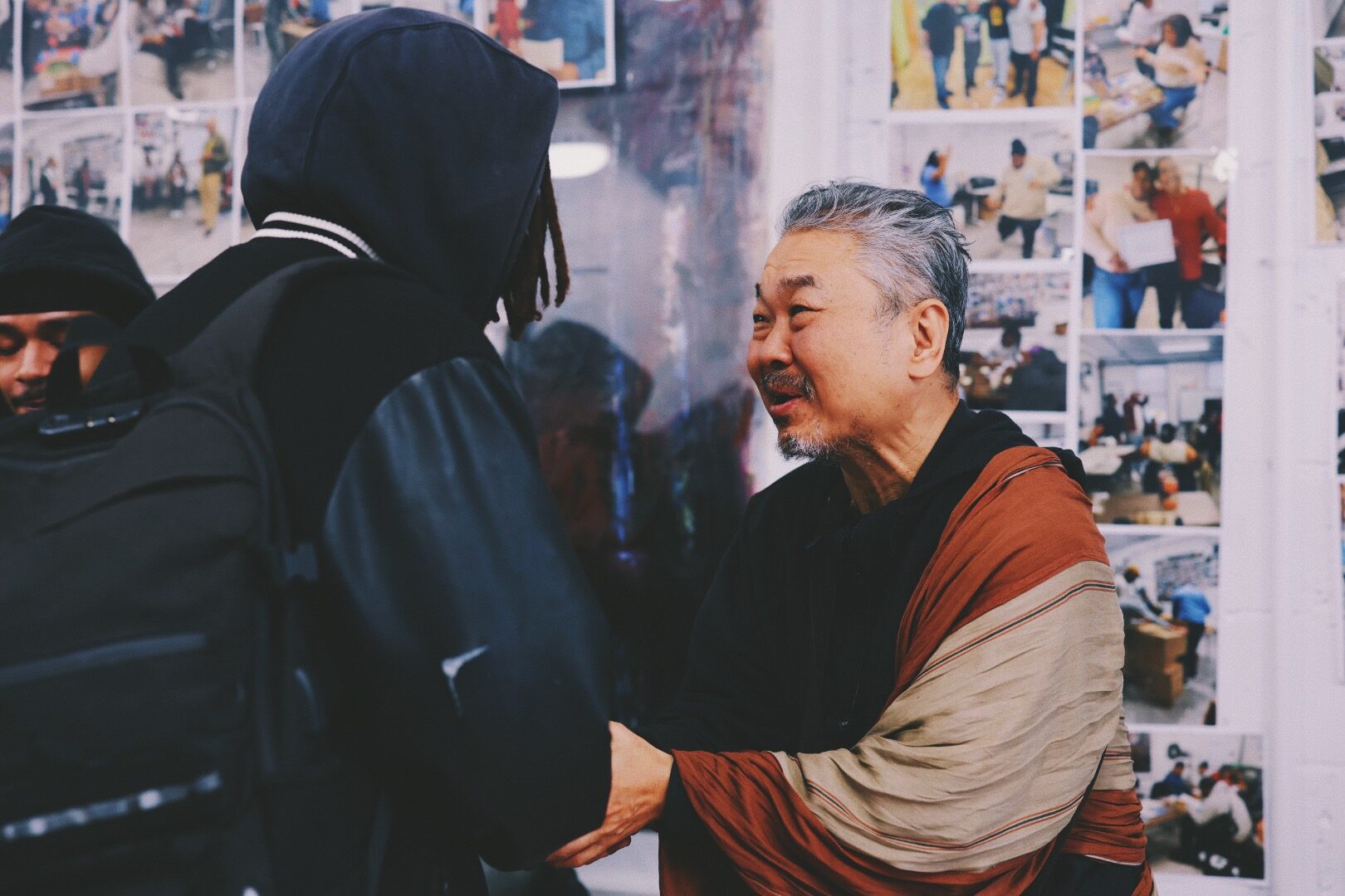 Drupon greeting a participant