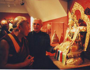 Lama Glenn Mullin with His Holiness the Dalai Lama